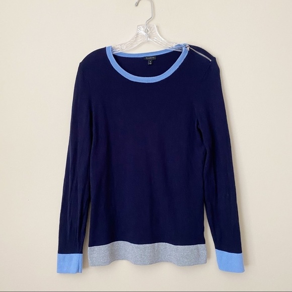 Talbots Zipper Shoulder Color Block Sweater - M - Picture 9 of 9